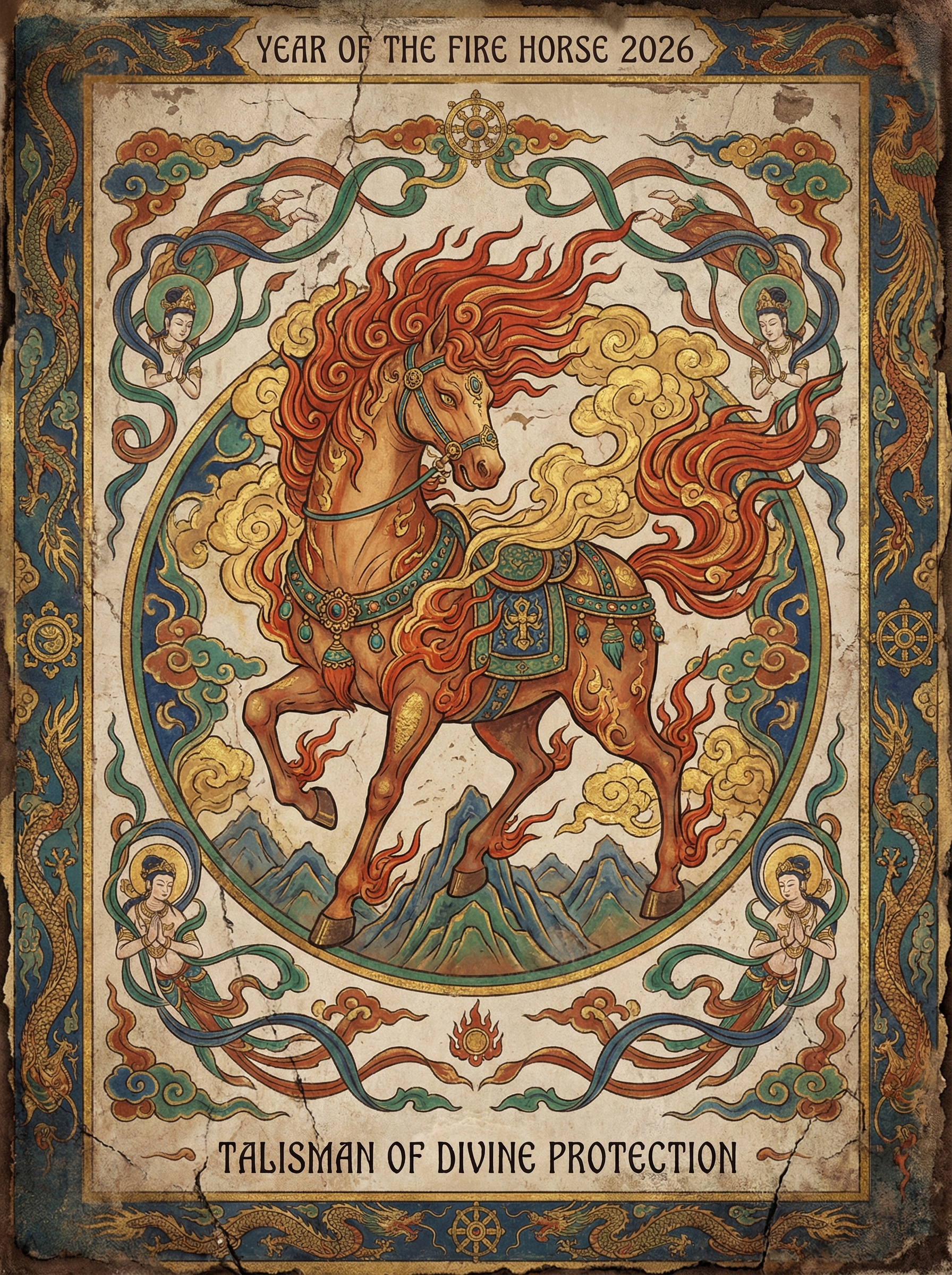 Year of the Fire Horse 2026 - Talisman of Divine Protection